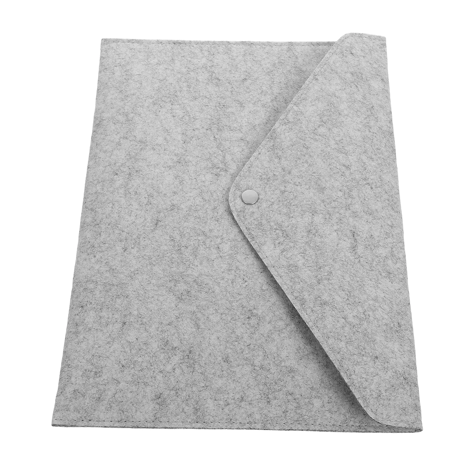 

Button Closure Felt File Folder A4 Size 34*25*0.5Cm Dark Grey Light Grey Document Organizer Storage Pouch For Office