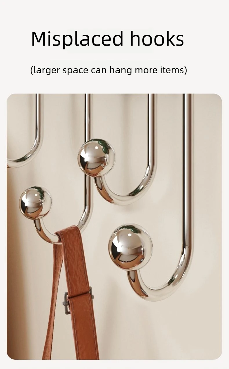 Wall Coat Rack Living Room Adsorption Type Hallstand No Need for Drilling Accessory Hat Racks Entrance Hall Furniture Coat Rack