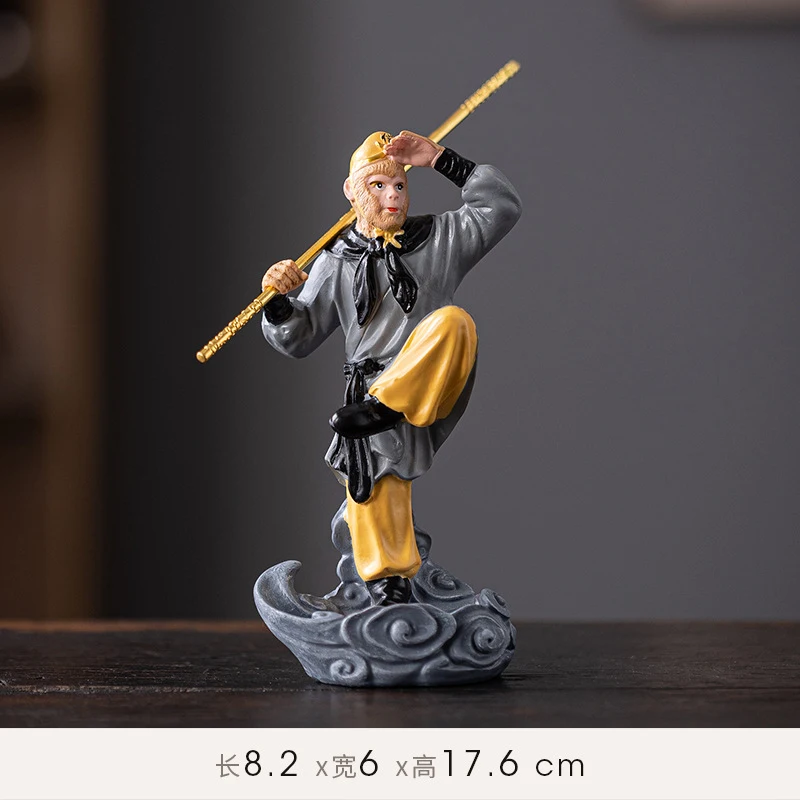 Four Characters Of Journey To The West Figurines: Sun Wukong, Pig Bajie, Sha Seng, Tang Sanzang, Backflow Incense Burner, Home D