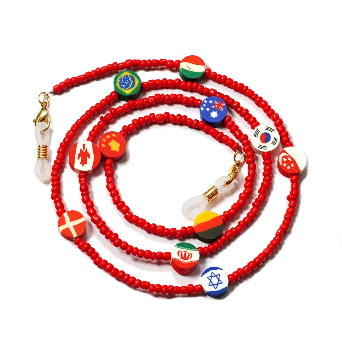 كارتون لطيف قناع حزام مطرز سلاسل النظارات قناع الوجه الحبل المضادة للانزلاق المرأة سلسلة عنق للنظارات الشمسية الفتيات الفتيان #3