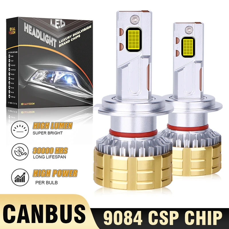 

300W H7 LED Canbus Headlight High Low Beam H4 H1 H11 9005 9006 HB3 HB4 9012 HIR Fog Light 6000K Cold White Lamp 12V