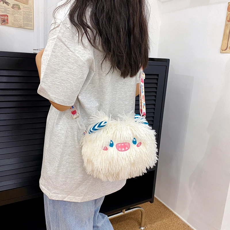 Bolsa De Ombro De Pelúcia Dos Desenhos Animados Para Mulheres, Bolsa Crossbody Kawaii, Bolsa Pequena Para Telefone, Presentes Para Crianças, Meninas