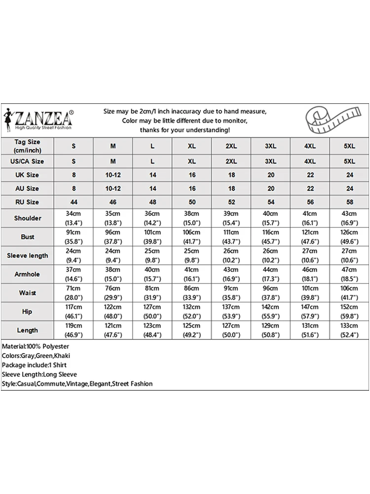 ZANZEA Vrouwen Elegante Shirts 2025, Mode Lange Mouw Kantoor Werk Tops Casual Losse O Hals Tuniek Effen Kleur Herfst Blusas