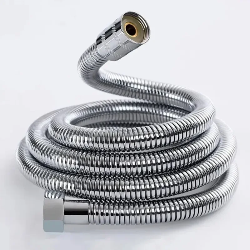 New 1.5M 304 High Pressure Smooth Shower Hose Bath Handheld Showerhead Flexible Plumbing Anti Winding  Universal Interface