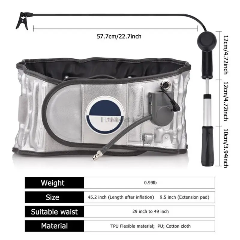 Thick inflatable lumbar support belt, lumbar traction belt, waist fixation belt, lumbar disc herniation traction support belt