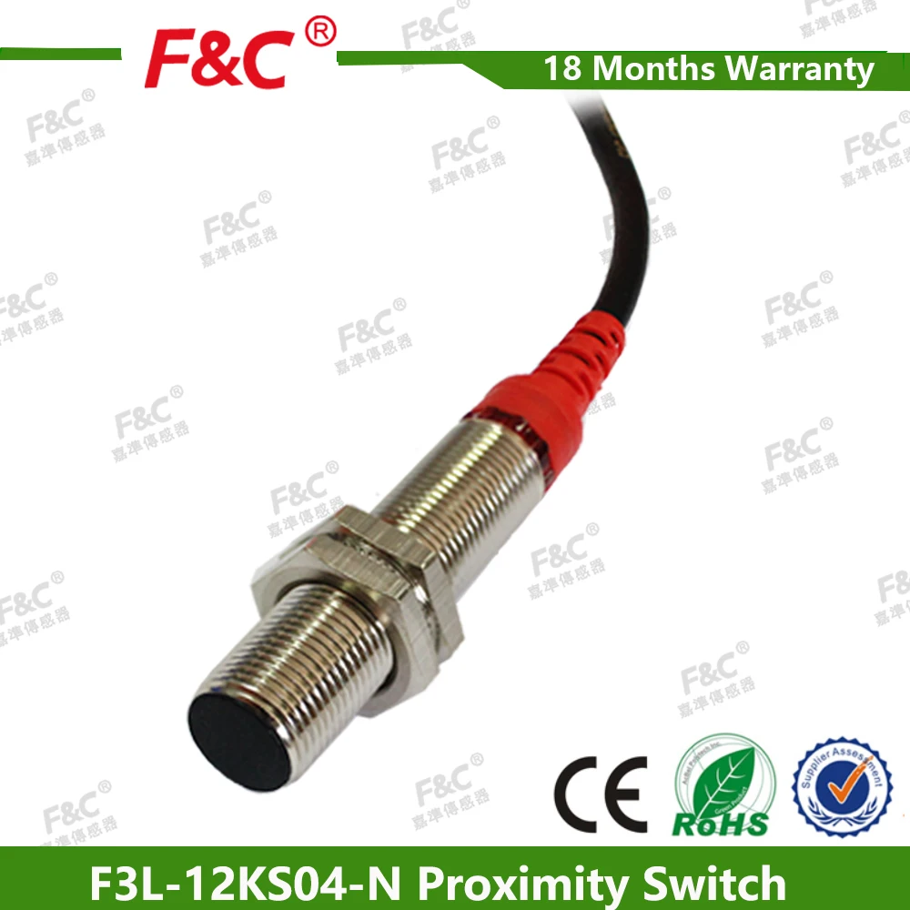 3 Wires Extended Sensing M12 4mm 12V NPN No Shielded Proximity Sensor