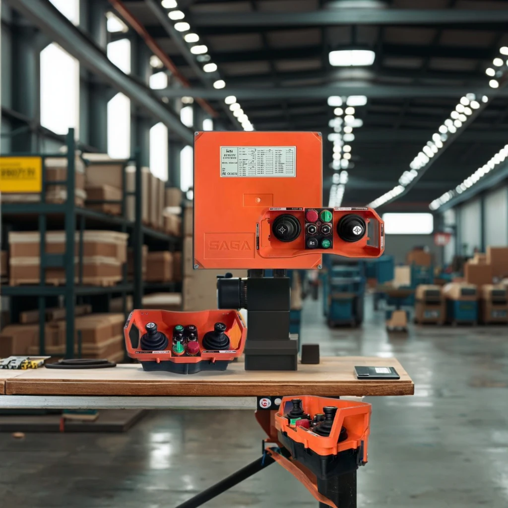 Saga-L40 Tower Crane Remote Control Industrial Wireless Joystick Dual Rocker Radio Overhead Bridge Crane Controller