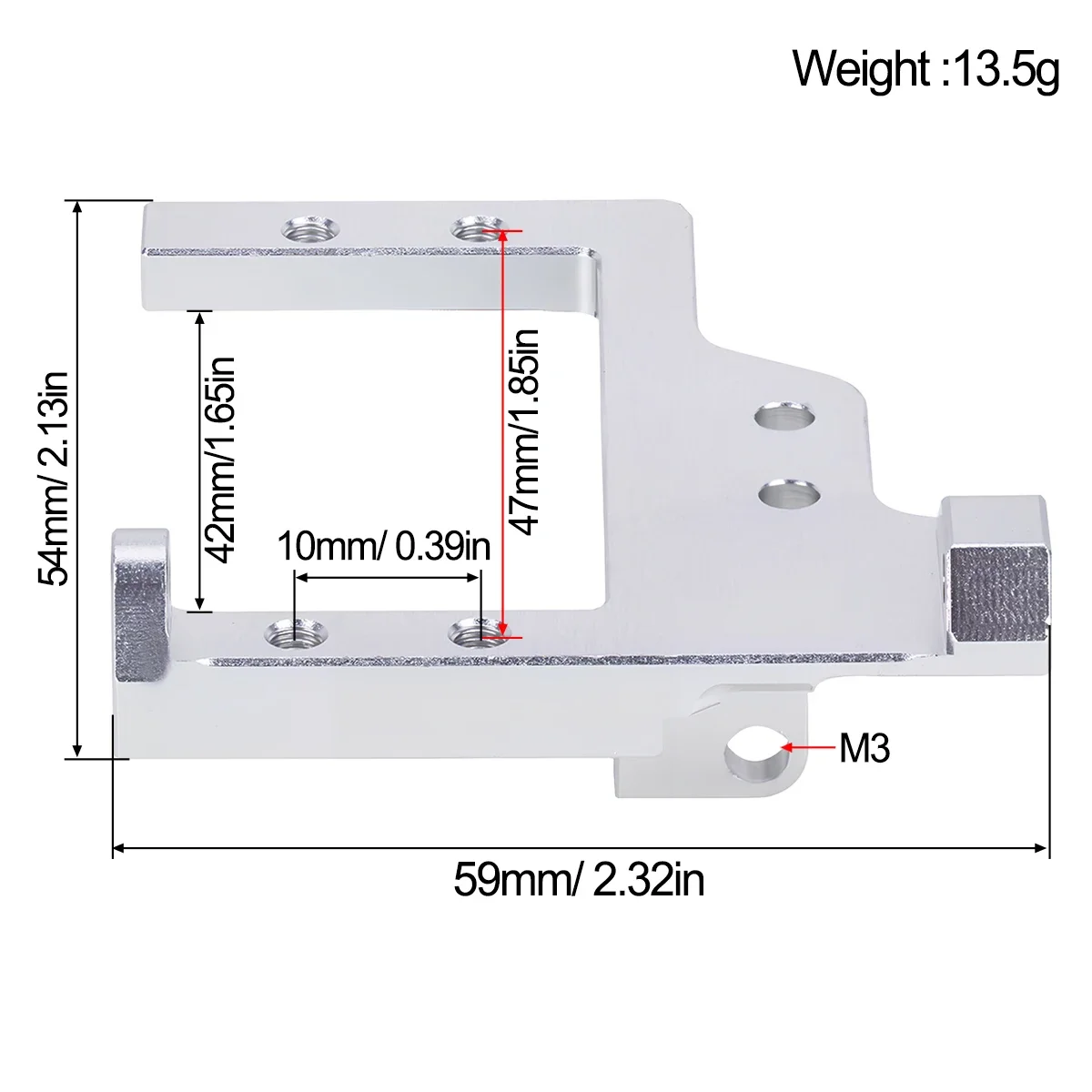 Aluminum Alloy Servo Mount Bracket for 1/10 RC Crawler Vanquish VS4-10 Phoenix F10 F10T Axle DIY Upgrades Parts Accessories
