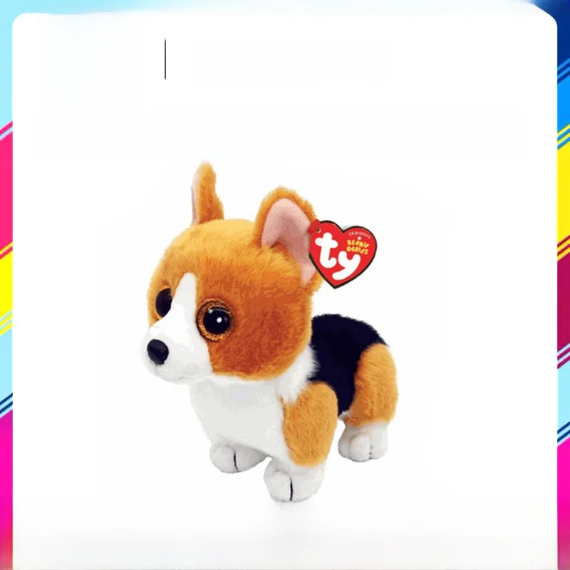 

Милые плюшевые игрушки для детей: мягкая игрушка-собака корги «Какао» с большими глазами, подарки для детей