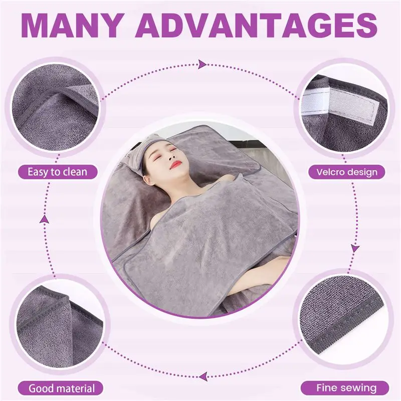 A68P-Beauty Salon Towel Set-Head Spa Shampoo Bed Towel, Headband, Bath Towel