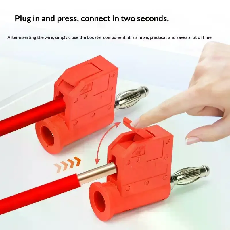 1Pcs 24A High Current Quick Wire Connector 4mm Solderless Banana Plug Audio Speakers Amplifier Direct Insertion Connectors