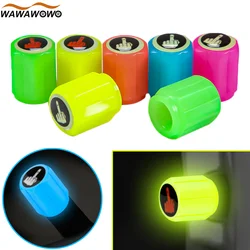 4Pcs Universal Fluorescent Car Tire Valve Caps Air Valves Stem Caps Pressure Caps for Cars SUV Motorcycles Trucks Bicycles