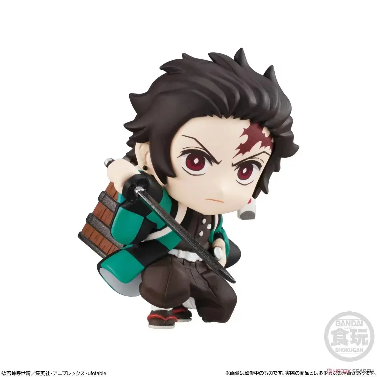 Modelo em escala genuína Demon Slayer Kamado Tanjirou Nezuko Agatsuma Zenitsu Anime Figura de ação periférica brinquedos