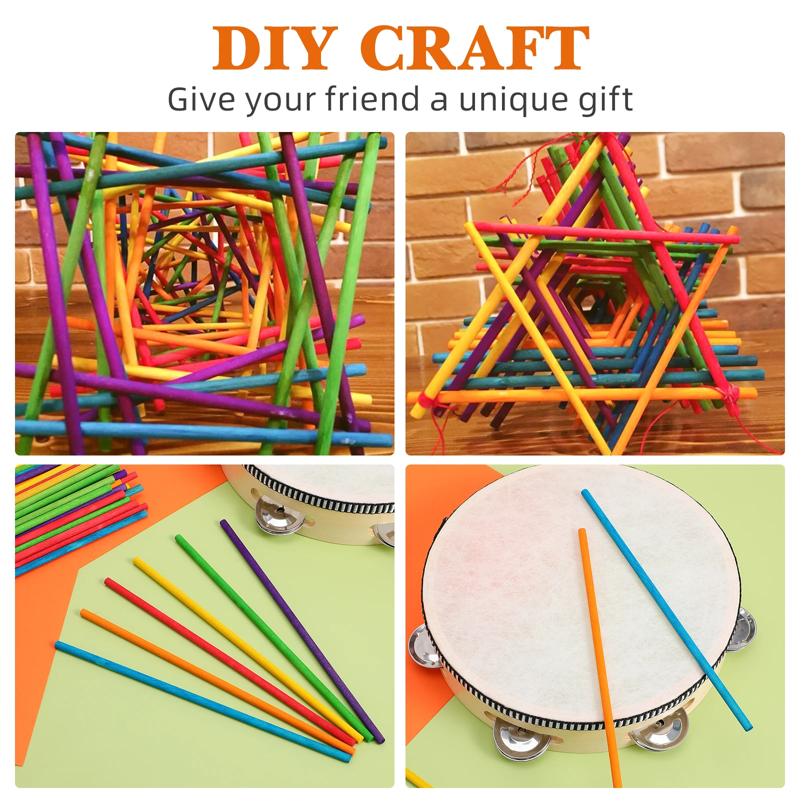 

50pcs Wooden Rhythm Sticks Set 20x0 5cm Colorful Round Edge Kids Musical Instruments Toy Percussion Sticks Birthday Gifts