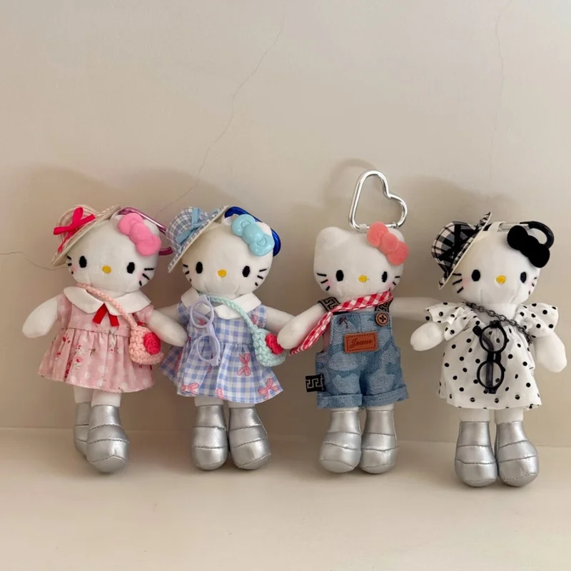

16 см длинные ножки модные плюшевые игрушки Hello Kitty аниме мягкие игрушки брелки небольшой кулон рюкзак подвески для детей