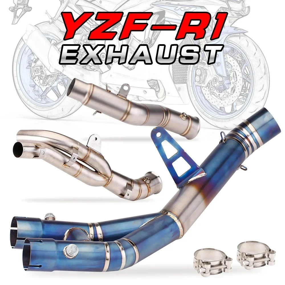 

Titanium Colors Slip On For Yamaha R1 Full System Exhaust Muffler Middle Pipe For YZF-R1 YZF R1 Without Exhaust 2014 to 2019