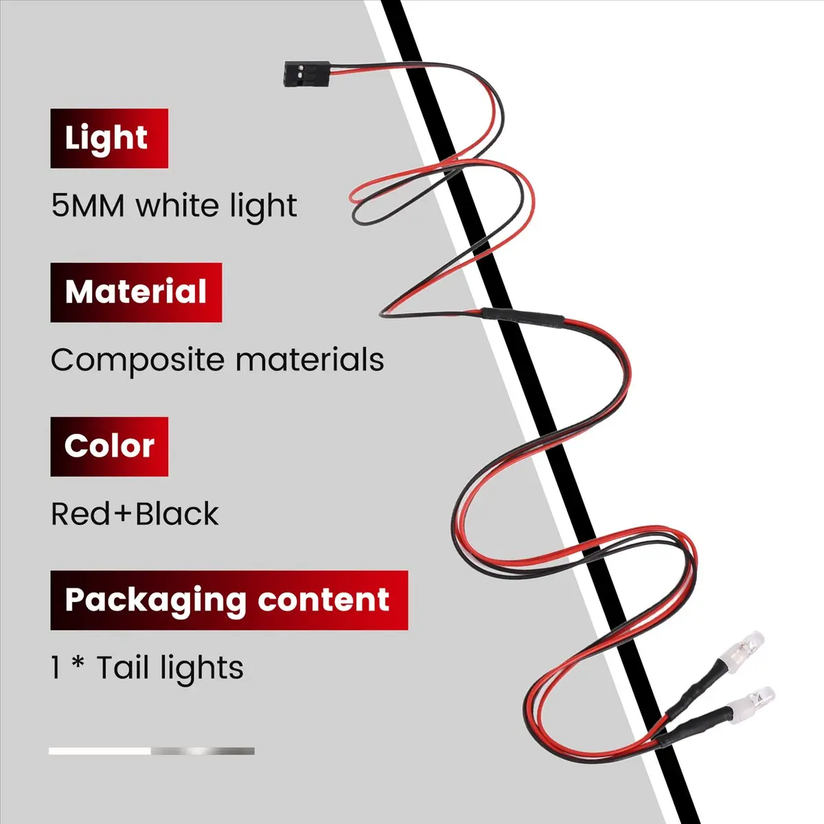 ●2 LED Light Rear Light Car Tail Light for C14 C24 B14 B24 B16 B36 Q60 Q61 Q62 Q63 Q64 Q65 RC Truck-A57M