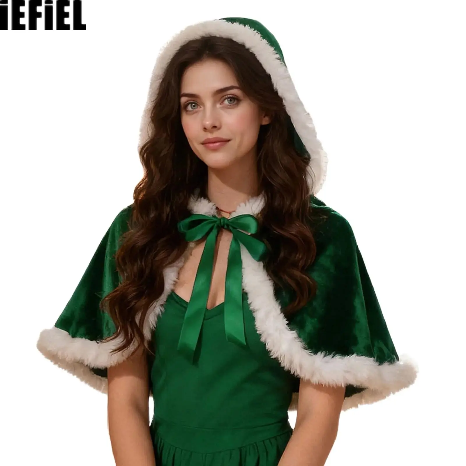 المرأة عيد الميلاد مقنعين شال عباءة كيب سانتا كلوز كيب هالوين عيد الميلاد تأثيري حلي الملحقات