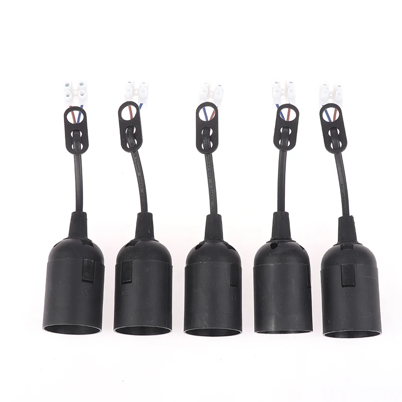 5Pcs E27 Oprawka lampy Gniazdo budowlane Oprawka lampy z kablem Gniazdo budowy Gniazdo renowacyjne Akcesoria oświetleniowe