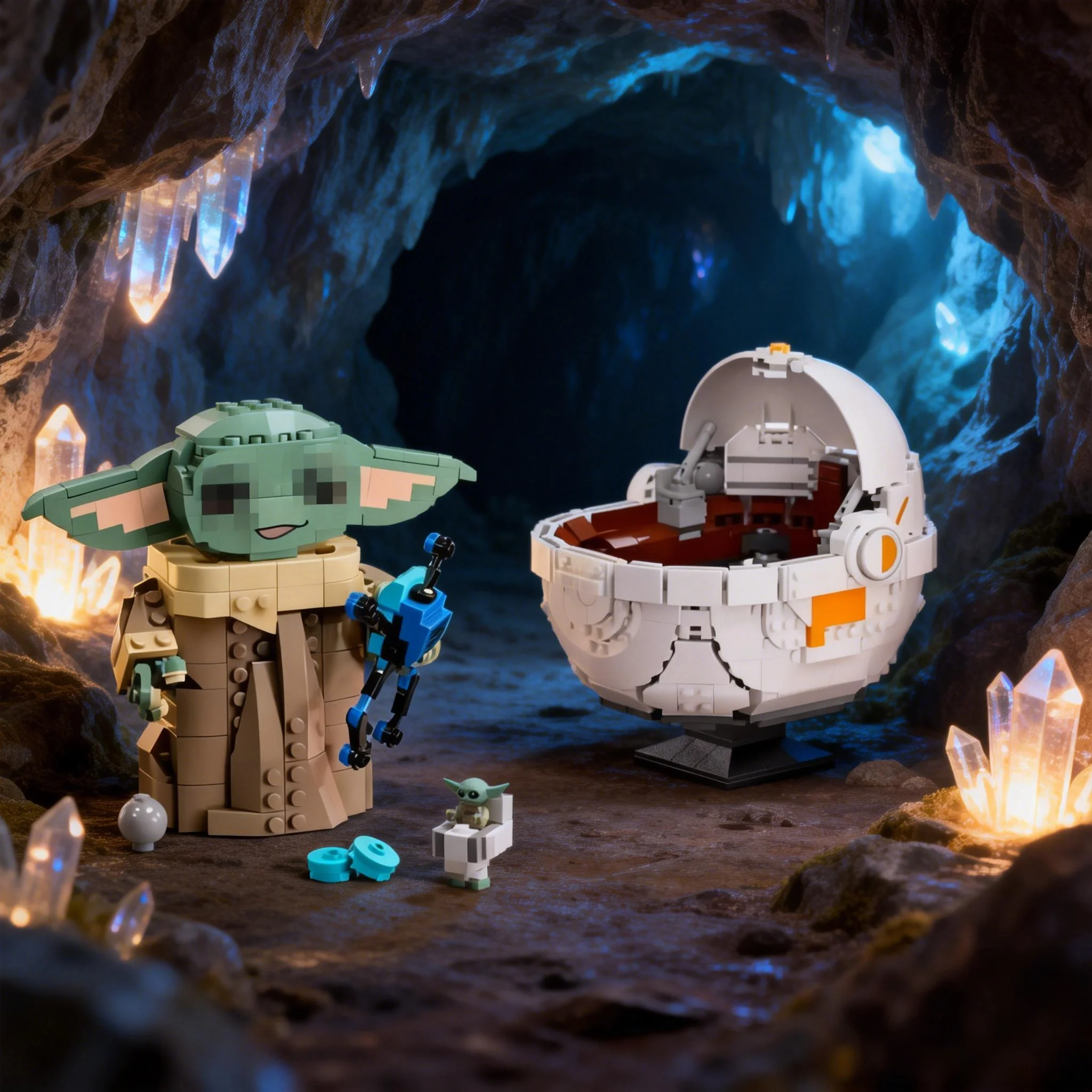 

Конструктор MOC: Зеленая фигурка инопланетянина, плавающая подставка-орнамент, креативная игрушка из кирпичиков DIY, праздничный подарок для мальчиков и девочек