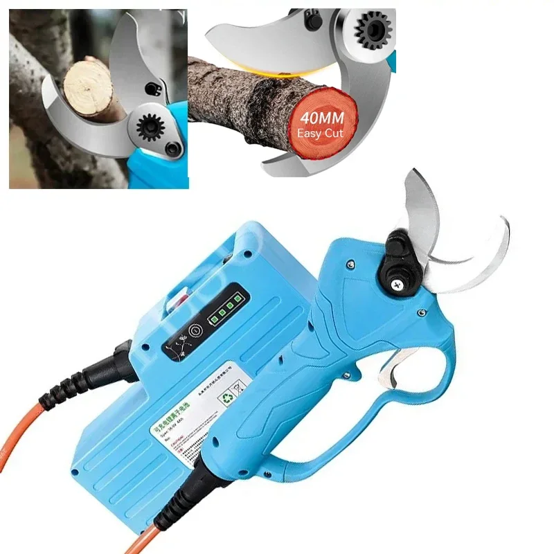 

1080w Lithium Battery Electric Pruning Shears 4CM Electric Scissors Garden Pruning Machine Fruit Tree High Branch Shears tools