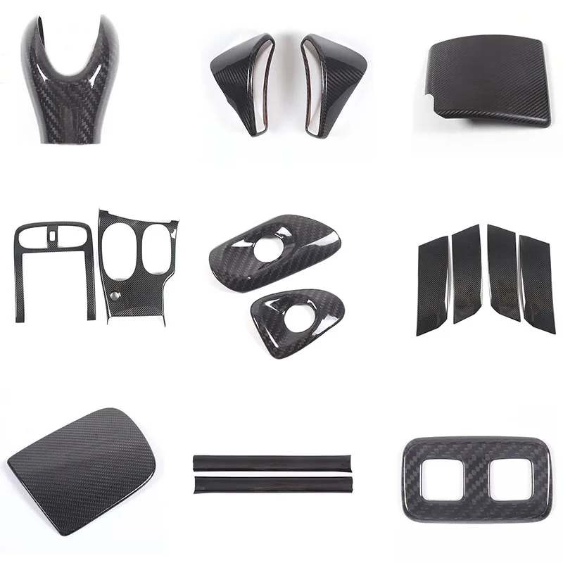 Car kit For Chevrolet Corvette C6 2005-2013 Real Carbon Fiber car dashboard center console gear panel decorative cover sticker
