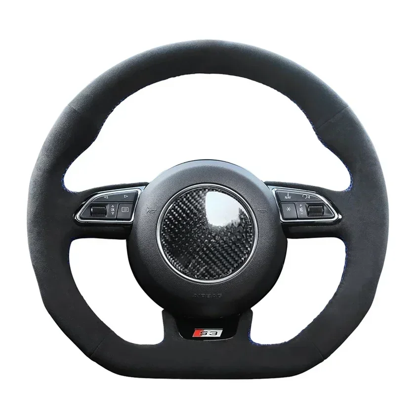 

Black Artificial Suede Car Steering Wheel Cover for Audi S1 A1 8X S3 A3 8V S4 A4 B8 Avant S5 8T S6 C7 S7 G8 Q3 Q5 8R 2011-2018