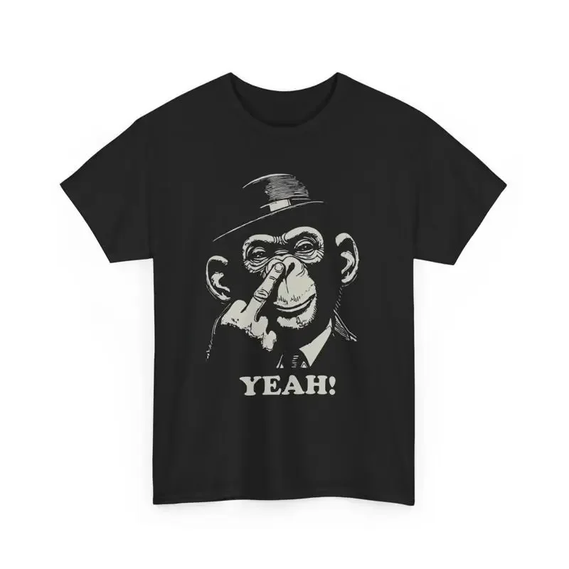 Funny Monkey Tee Cute Animal Graphic Tee Ape Theme T Shirt Primate Lover Gift
