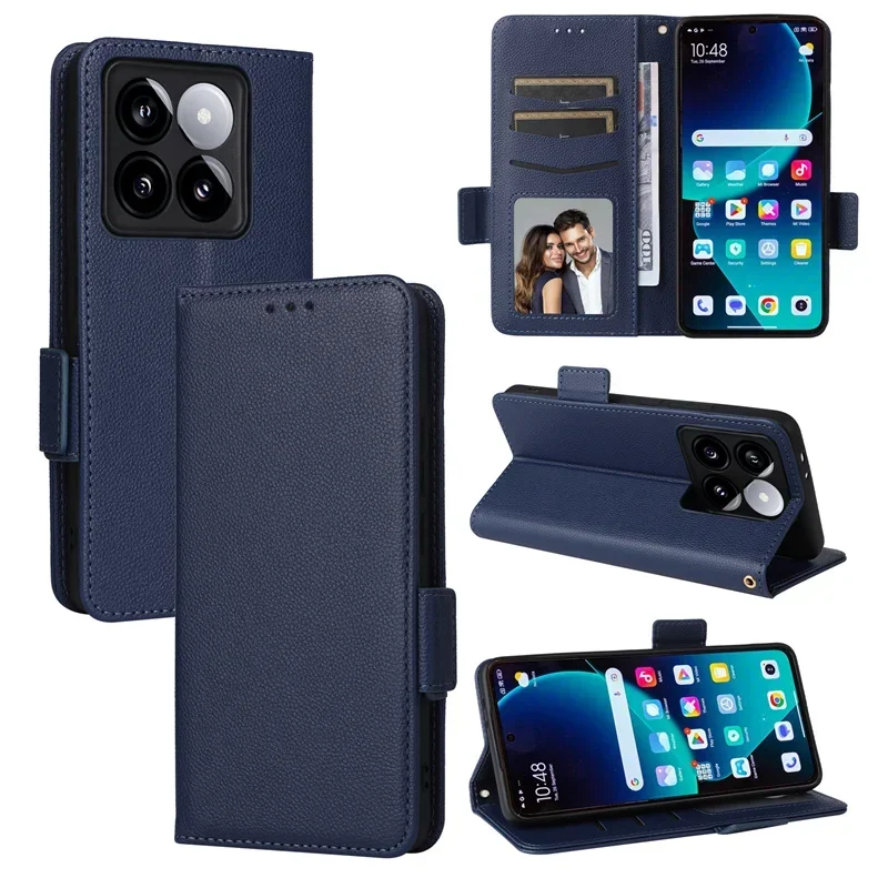 

For Xiaomi 14T Pro Luxury Flip PU Leather Wallet Lanyard Stand Case For Xiaomi Mi 14T Pro Phone Case