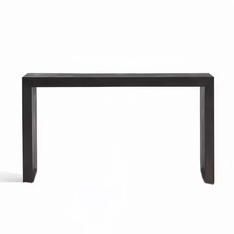 Solid wood entrance table Minimalist retro long middle hall strip case Entry partition entrance table against the wall en