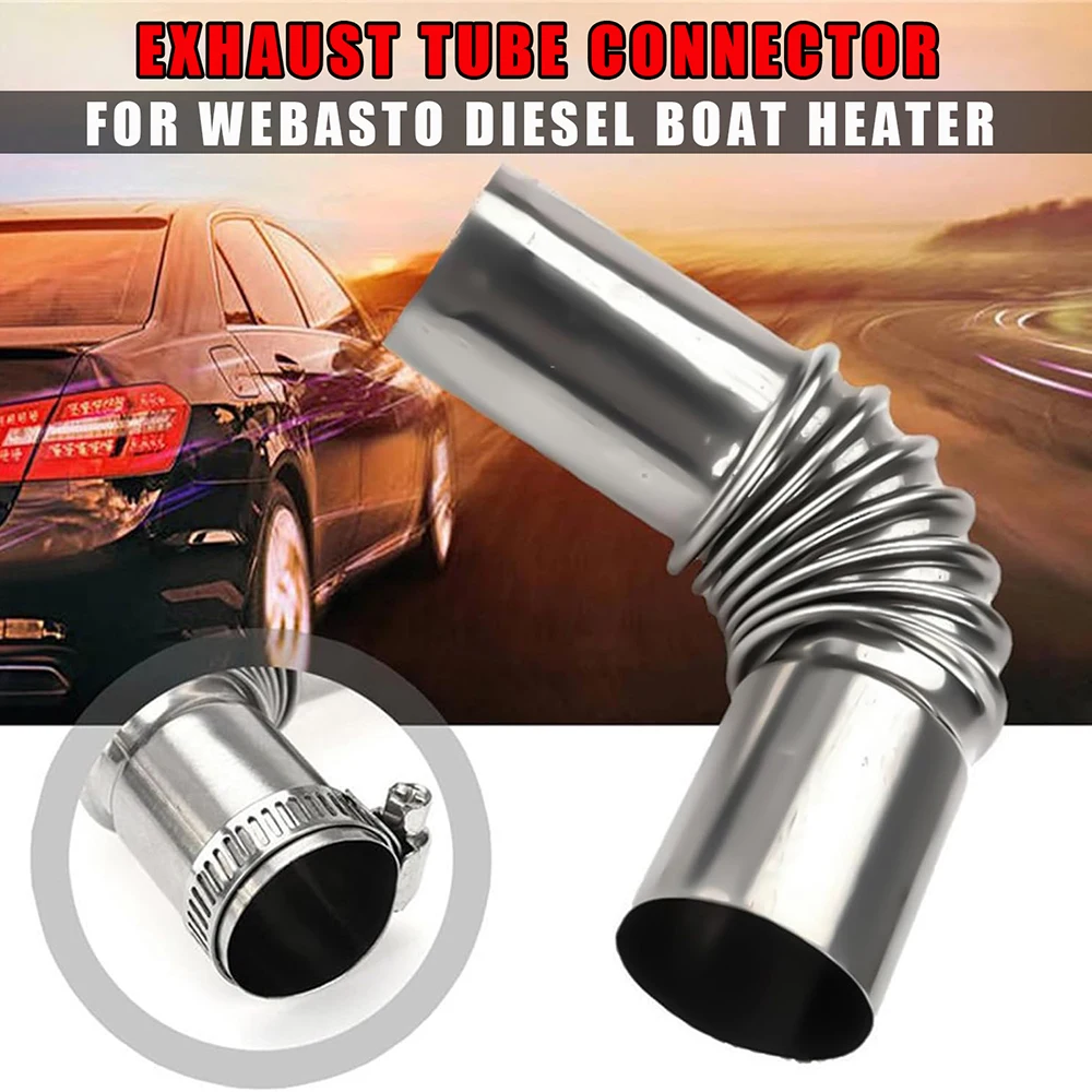 Exhaust Pipe Tube Elbow Connector Set 25mm 26mm for Diesel Heater Car Camper Caravan Truck Automotive Exhaust Parts