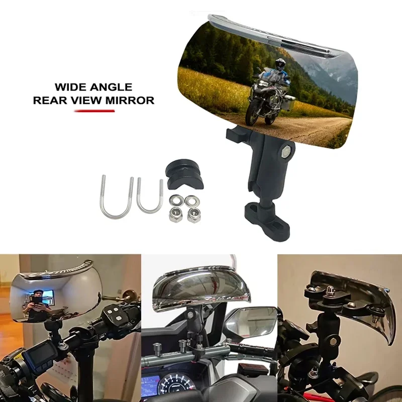 

Motorcycle Handlebar 180 Degree Blind Spot Wide Angle Rear View Mirror For BMW R1200GS R1250GS LC ADV F750GS F850GS Adventure