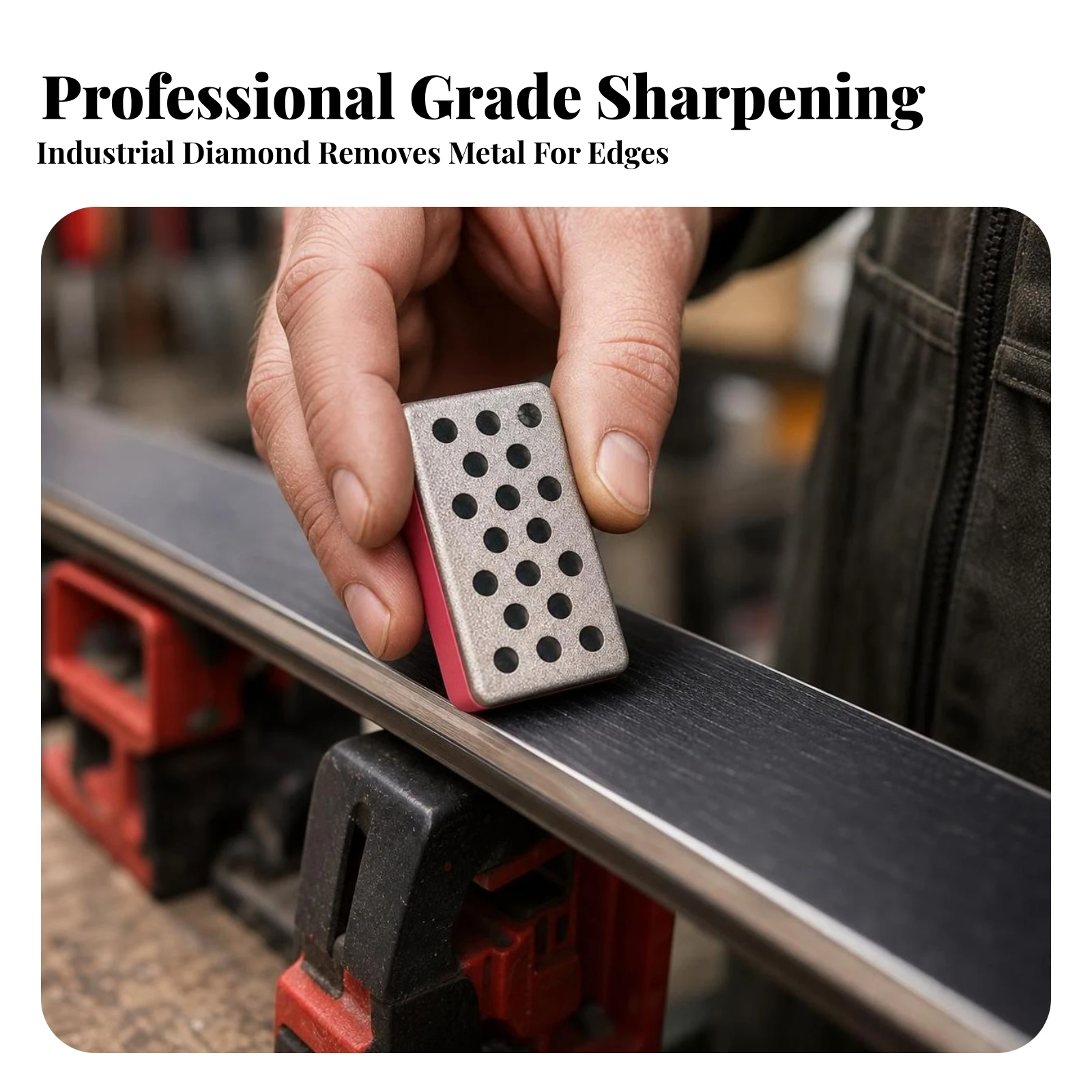4 Pieces Ski Board Sharpening Stone Set Portable Ski Edge Tuning Stone Sports Tool Compact Professional for Skiers, Travel