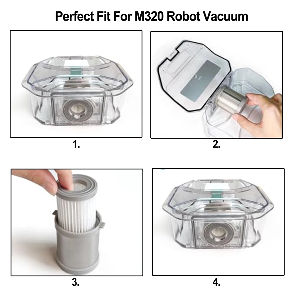 1 قطعة/4 قطعة تصفية ل Lefant M320/M320G جهاز آلي لتنظيف الأتربة مرشحات استبدال عدة ل الأجهزة المنزلية تنظيف أداة اكسسوارات