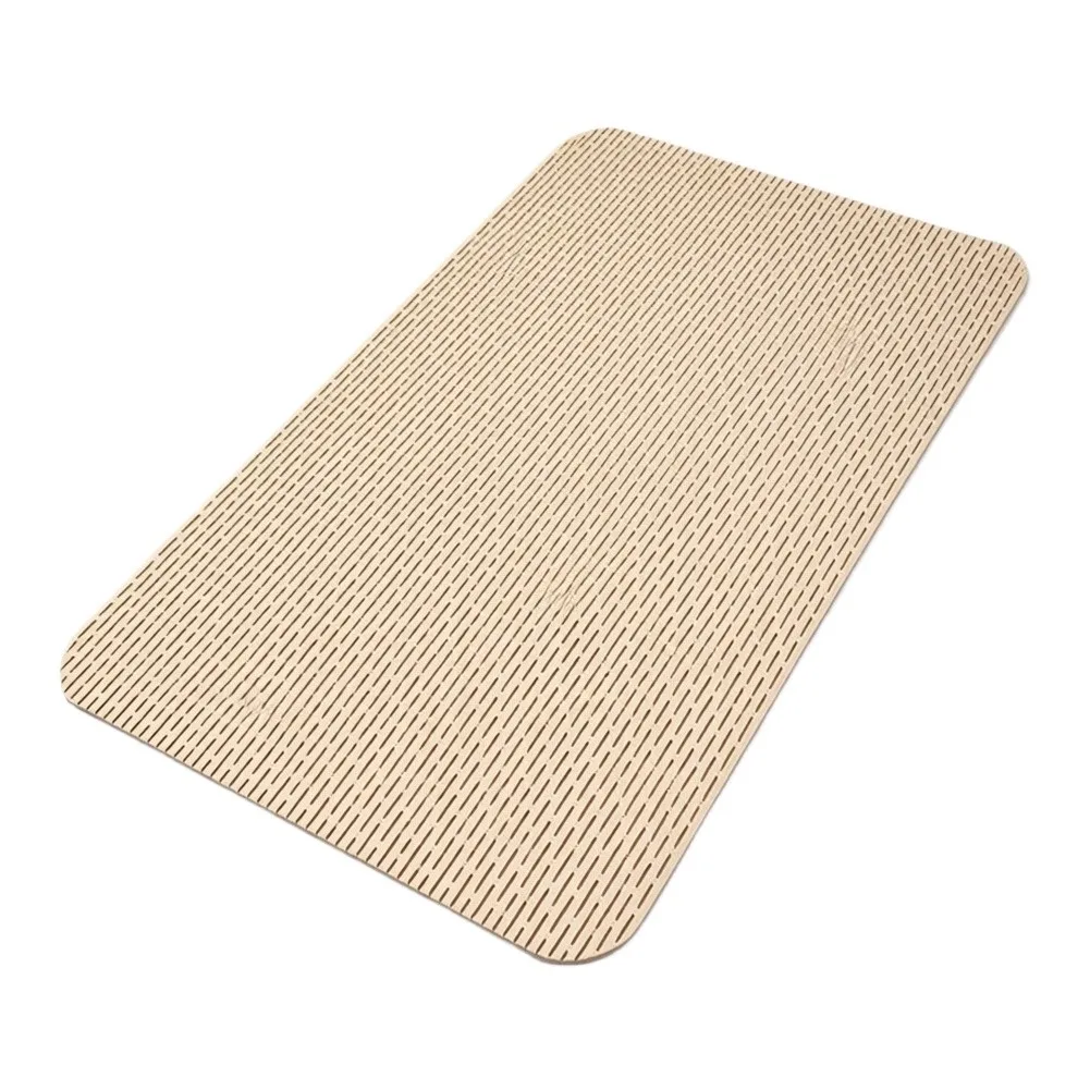 PVC Square Bathroom Mat 60x40cm Non-Slip Diamond Pattern for Shower Tub For washable Drainage Holes Quick Drying Rug