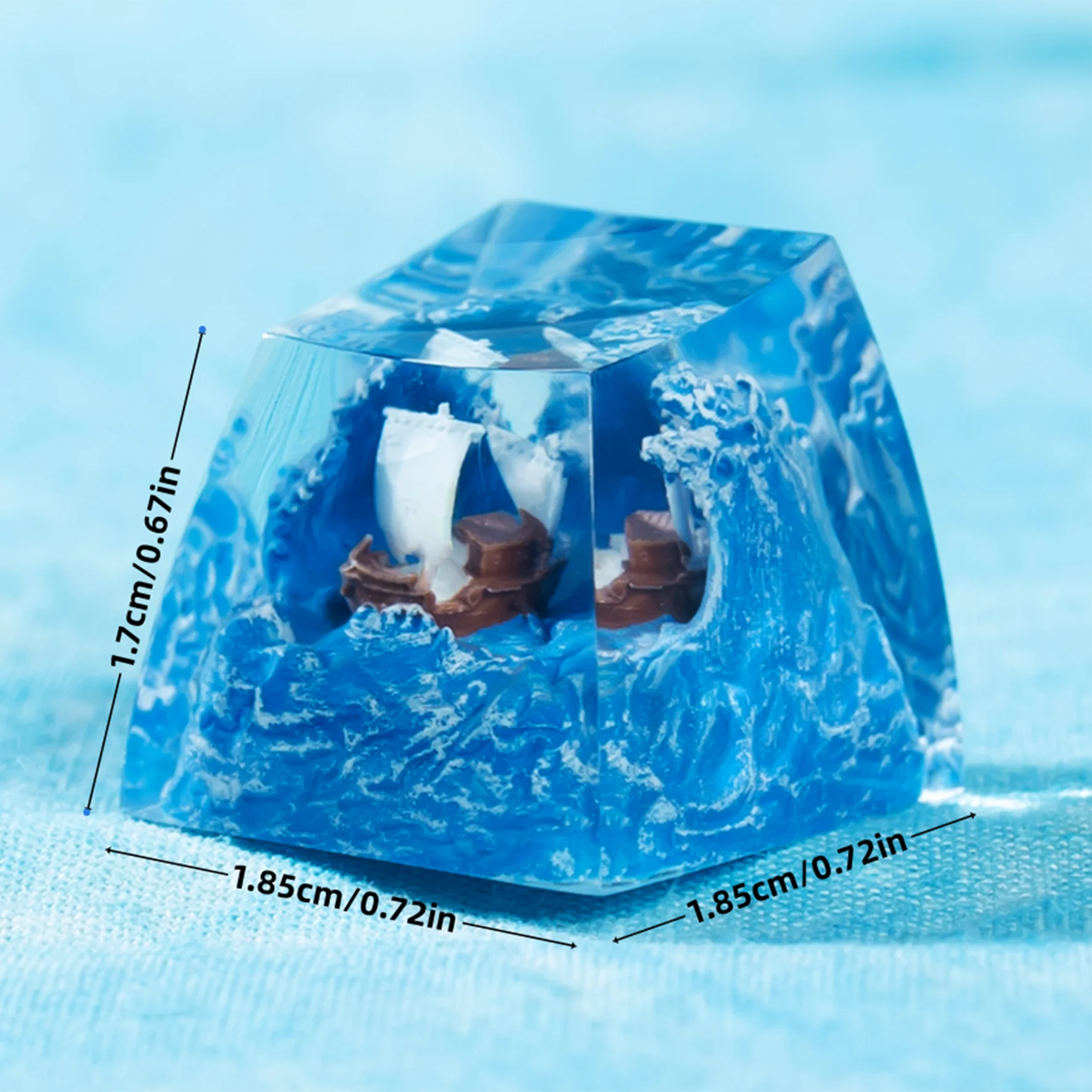

Handmade Resinsail by sail Keycap, Artisan Stereo Design for Mechanical Keyboards, Ideal Gift for Families & Friends