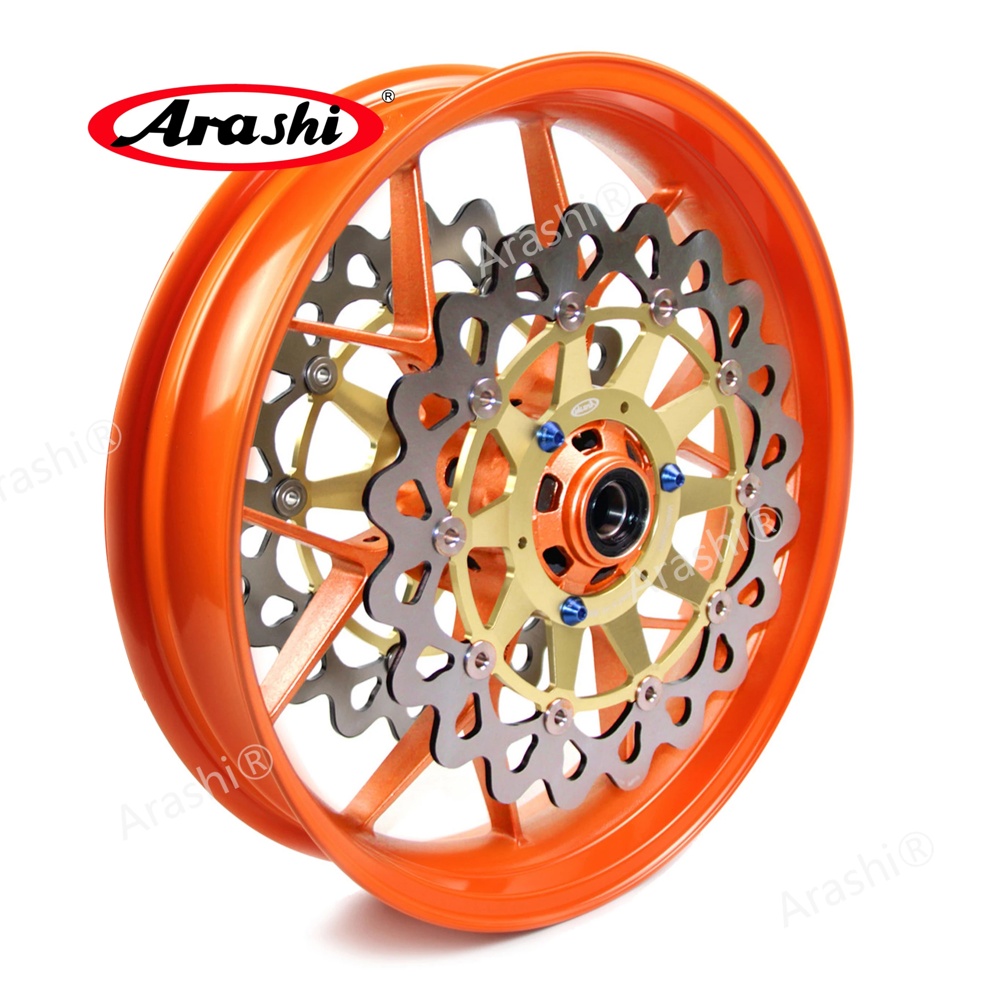 Arashi 17'' Front Wheel Rim Brake Disc Rotor Set For HONDA CBR1000RR 2006 2007 CBR1000 RR CBR 1000 RR Motorcycle Tire Rim Hub