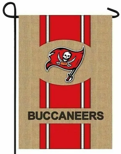 Tampa Bay Buccaneers Burlap Garden Flag - NFL Officially Licensed Merchandise qqp