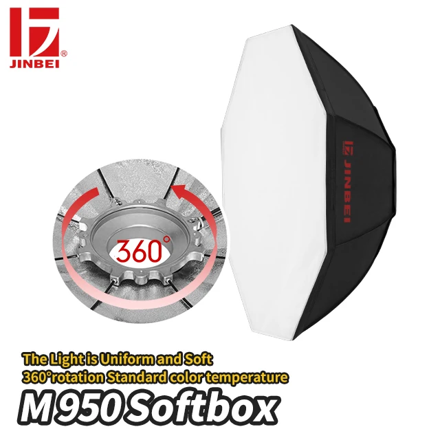 JINBEI M-950 Diameter 95cm Studio Octagonal Studio Softbox with Bowens Mount for Strobe Flash Light Portrait Studio Photography