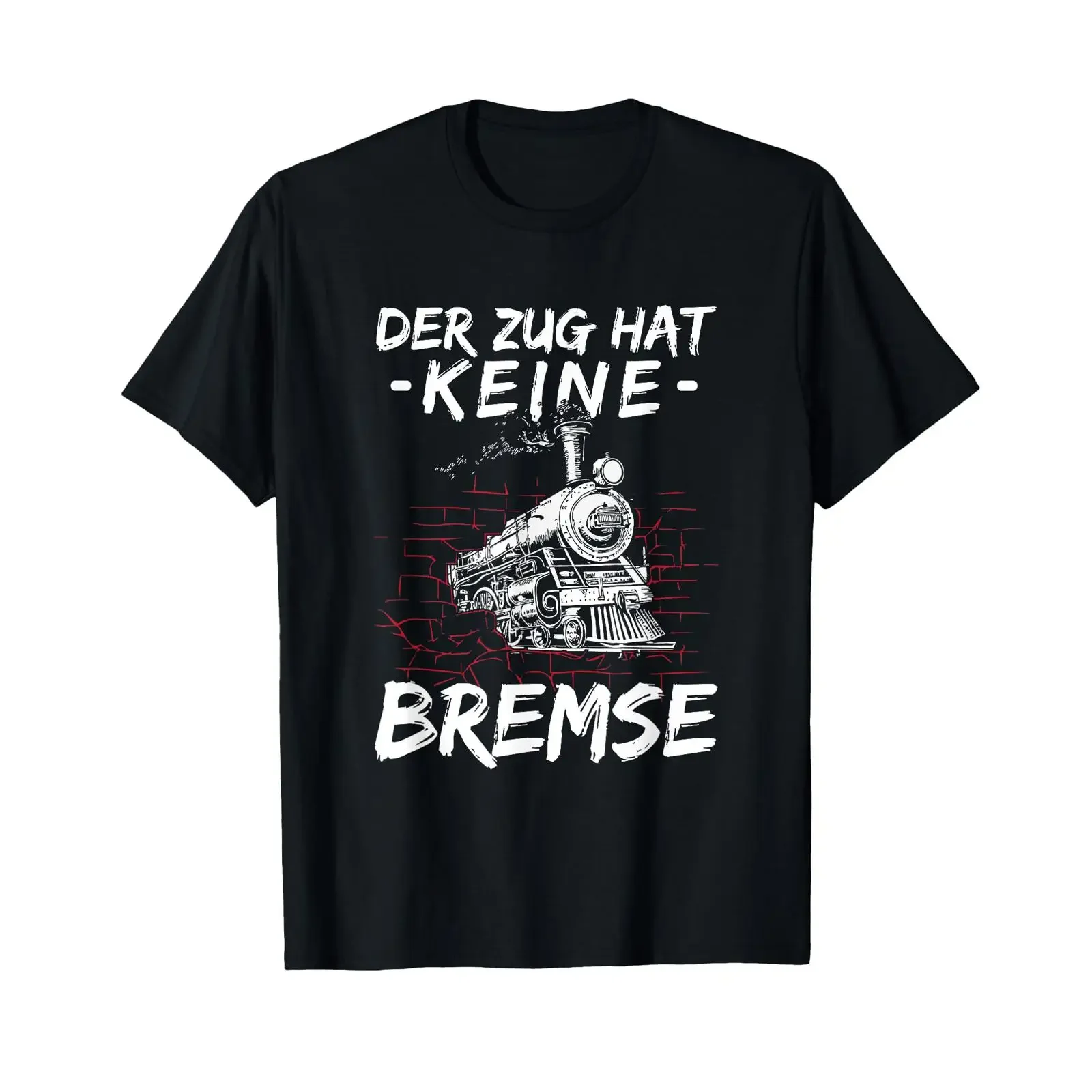 The Train Has No Brake Party Malle Drinking T Shirt vintage Washed fashion designer clothes graphic Casual Slightly Stretched