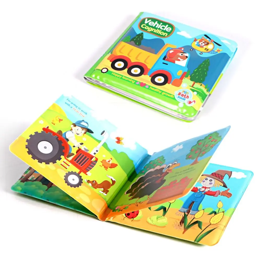 Color Changing Waterproof Bathroom Books Waterproof Bath Books Floating Cloth Book EVA Reusable Water Bathroom Toys