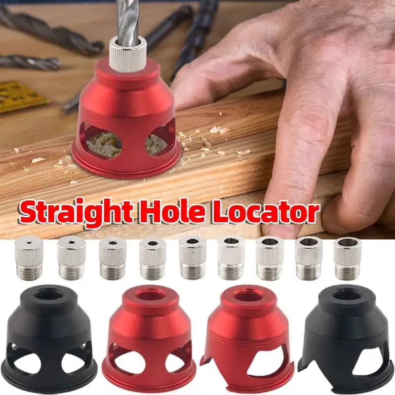 

Round Dowel Right Angle Drill Hole Guide with 2-10MM Drill Sleeve Straight Hole Drilling Positioner Vertical Punching Locator