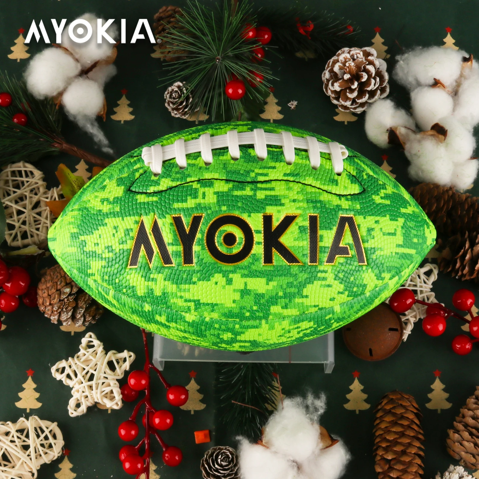 MYOKIA American Football Ball for Kids Youth, Indoor/Outdoor Footballs for Training And Recreational Play Size 3