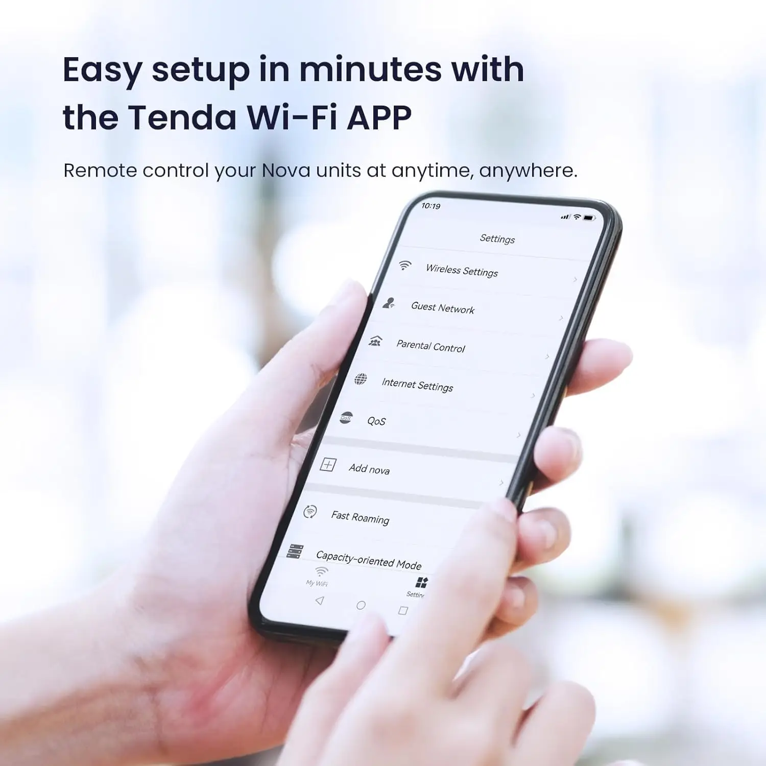 Tenda MW6 Mesh Wireless Gigabit Router AC1200 Dual-Band 2.4G/5.0GHz Whole Home Wifi Coverage System Long Range Bridge Repeater