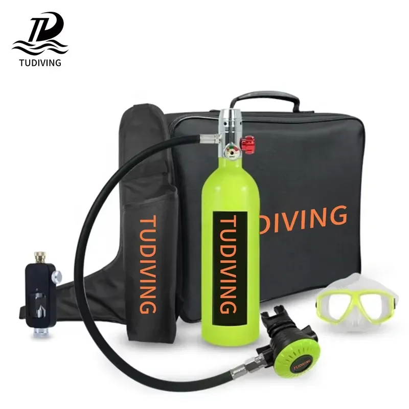 TUDIVING Customizable Professional Factory Direct CE 1L 15-25Min Snorkeling Swimming Snorkeling Air Tank Set Scuba Diving Kit