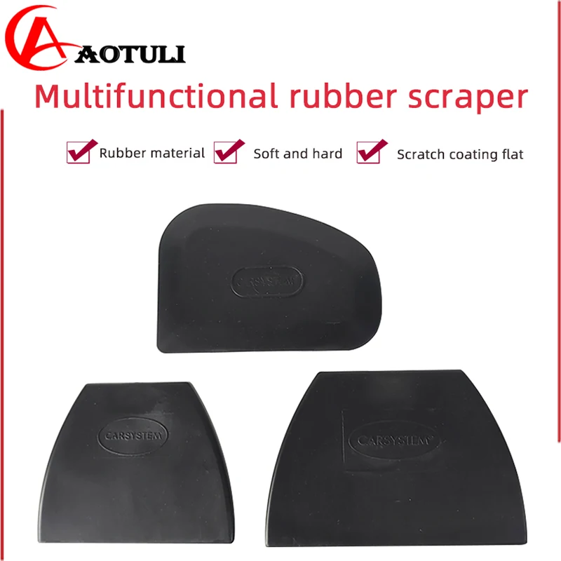 Putty Rubber Scraper（3pcs） Car System Putty Rubber Scraper Oval Advertising Film Automotive  Filler Spreader Auto Repair Tools