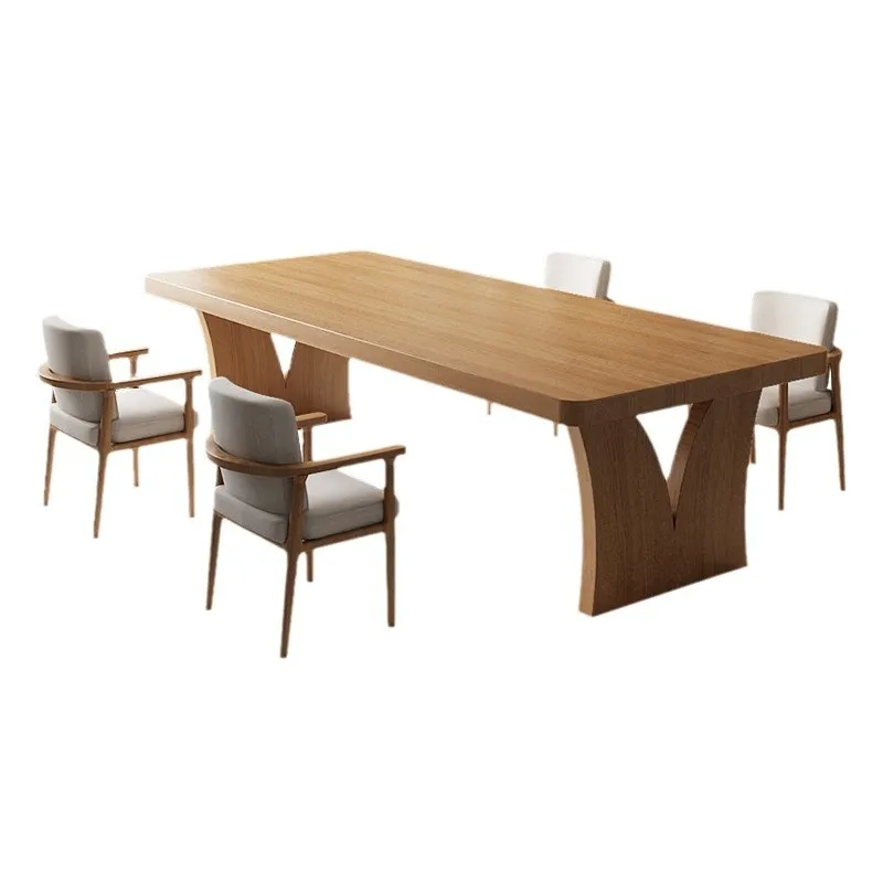 

Living room solid wood large board long table creative company office desk reading