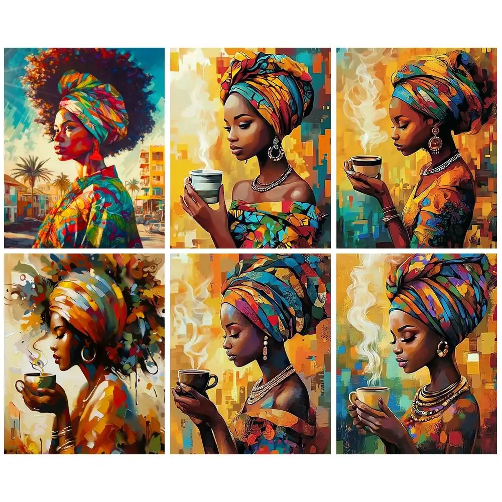 GATYZTORY Kits de pintura por números para mujer, decoración del hogar, pintura por números, dibujo de figuras sobre lienzo, arte pintado a mano, regalo DIY