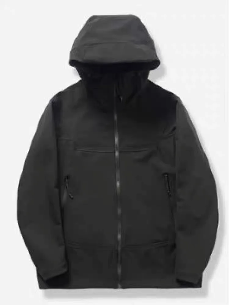 

Early Spring Outdoor Windproof Waterproof Faionable Soft ell Hooded Jaet Couple's Outerwear Men's Casual Long Sve Coat