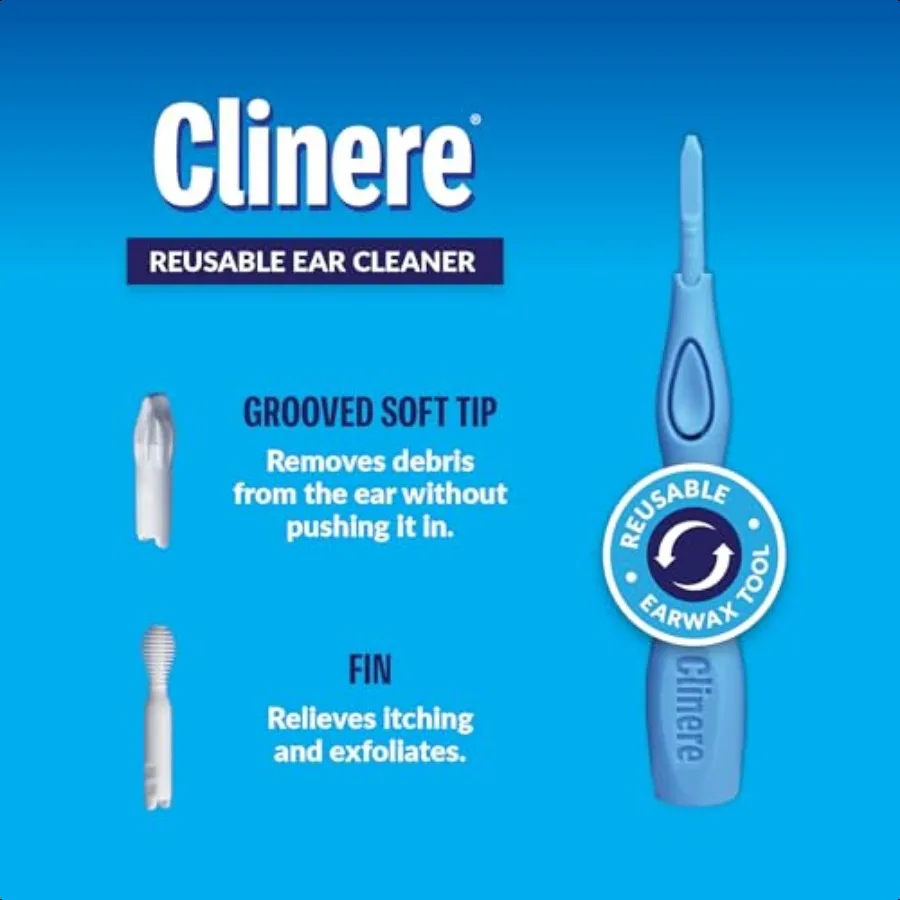 再利用可能な耳掃除キット、耳垢除去ツール、耳管の優しい洗浄、かゆみ緩和、安全な家庭用耳垢除去、再利用可能な効果